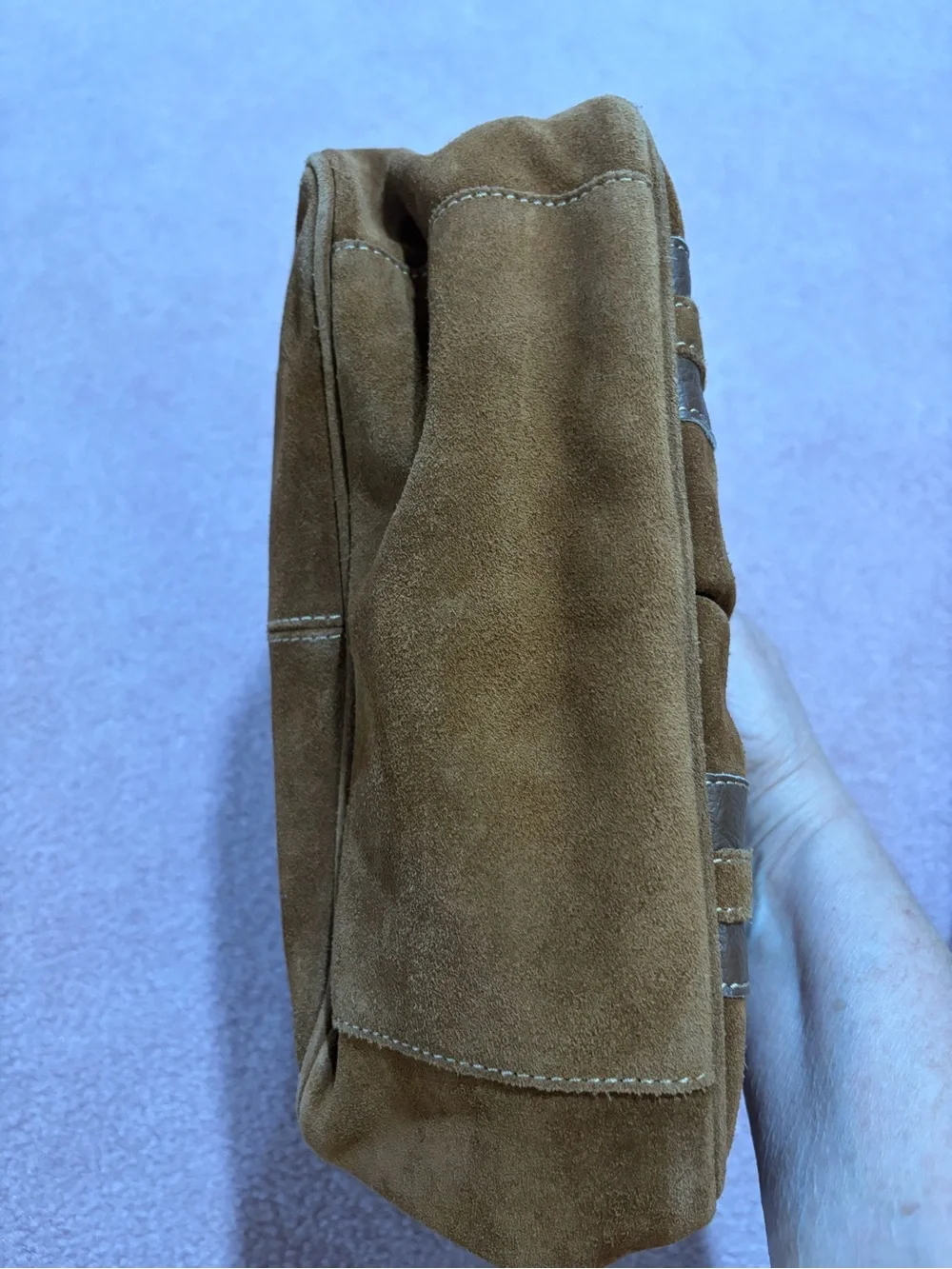 Brown Suede Handbag
